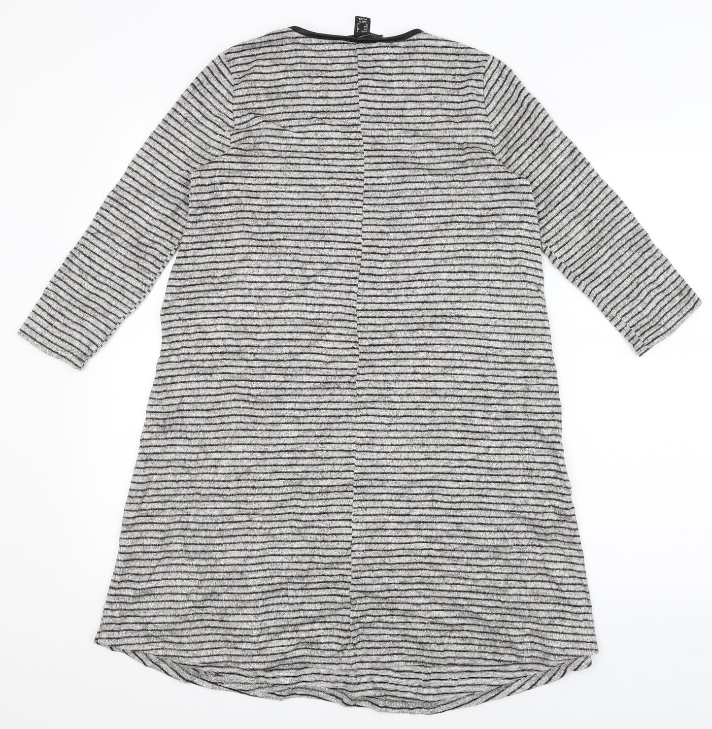 Atmosphere Womens Grey Striped  T-Shirt Dress  Size 8