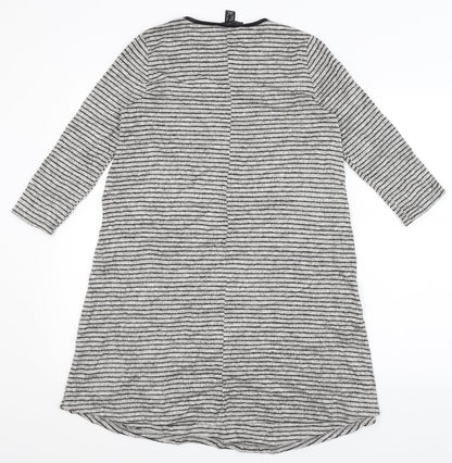 Atmosphere Womens Grey Striped  T-Shirt Dress  Size 8