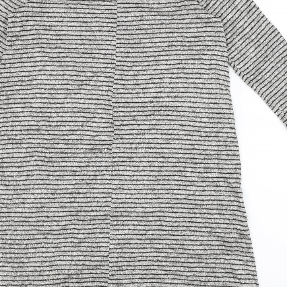 Atmosphere Womens Grey Striped  T-Shirt Dress  Size 8