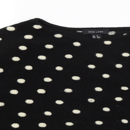 New Look Womens Black Polka Dot  Pullover Jumper Size S