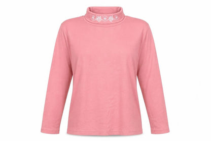 Womens UK Size 14 Afibel Pink Basic T-Shirt