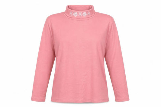 Womens UK Size 14 Afibel Pink Basic T-Shirt