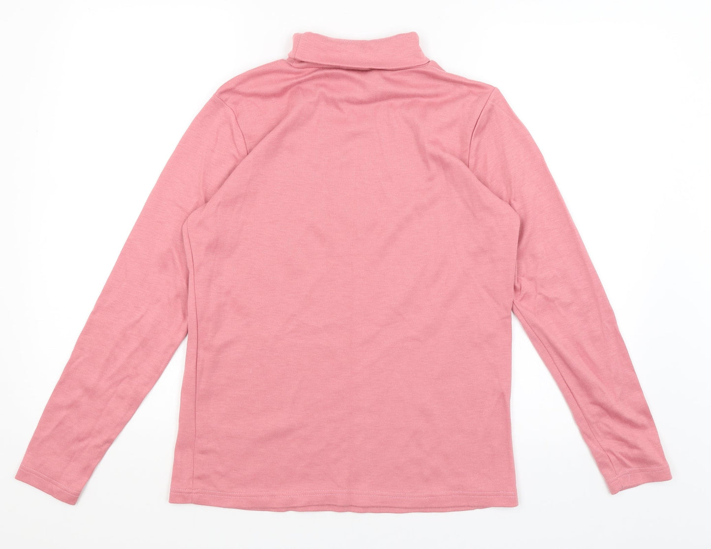 Womens UK Size 14 Afibel Pink Basic T-Shirt