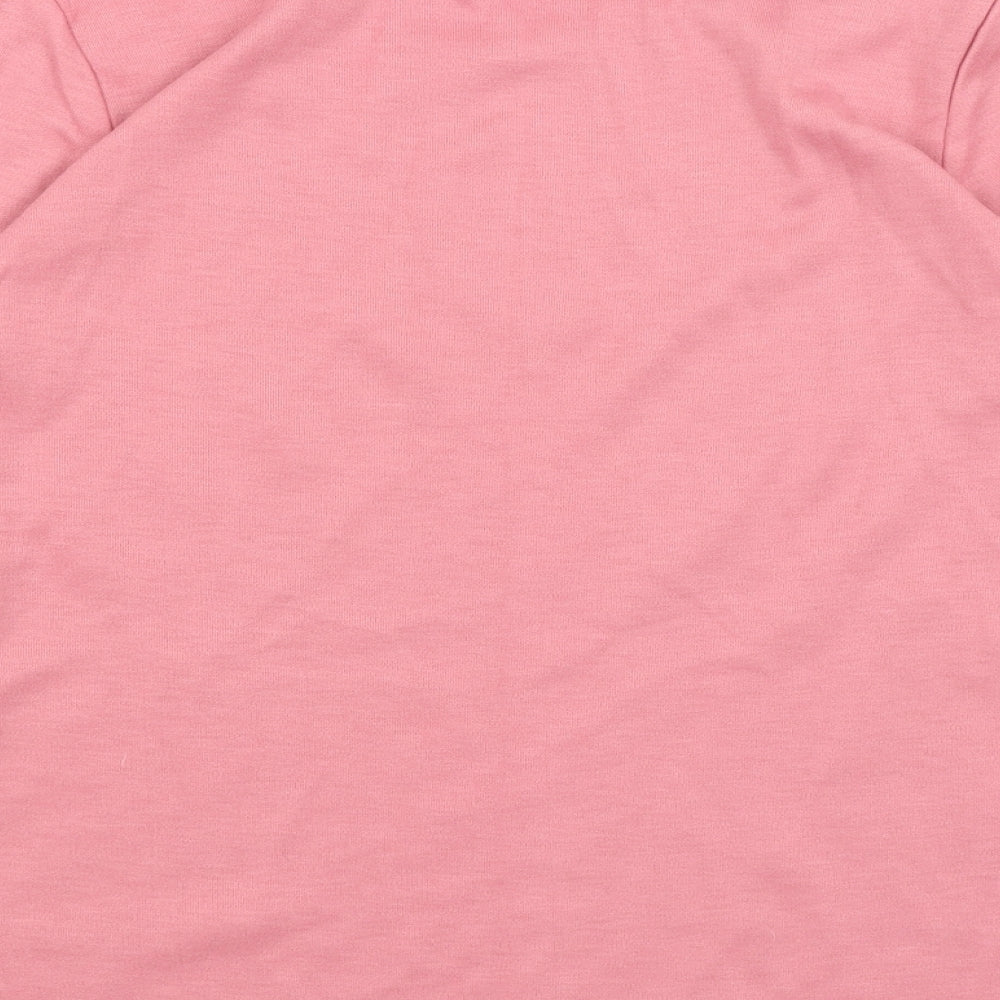 Womens UK Size 14 Afibel Pink Basic T-Shirt