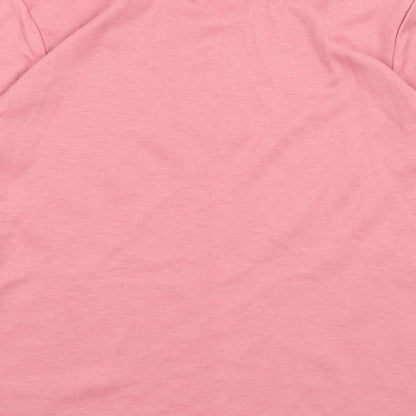 Womens UK Size 14 Afibel Pink Basic T-Shirt