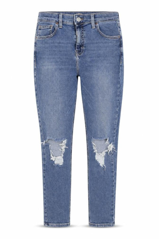 Womens UK Size 30 in Topshop Regular Fit Tapered Blue Jeans