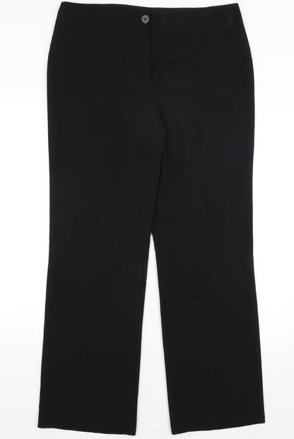 M&S Womens Black   Dress Pants Trousers Size 14 L30 in