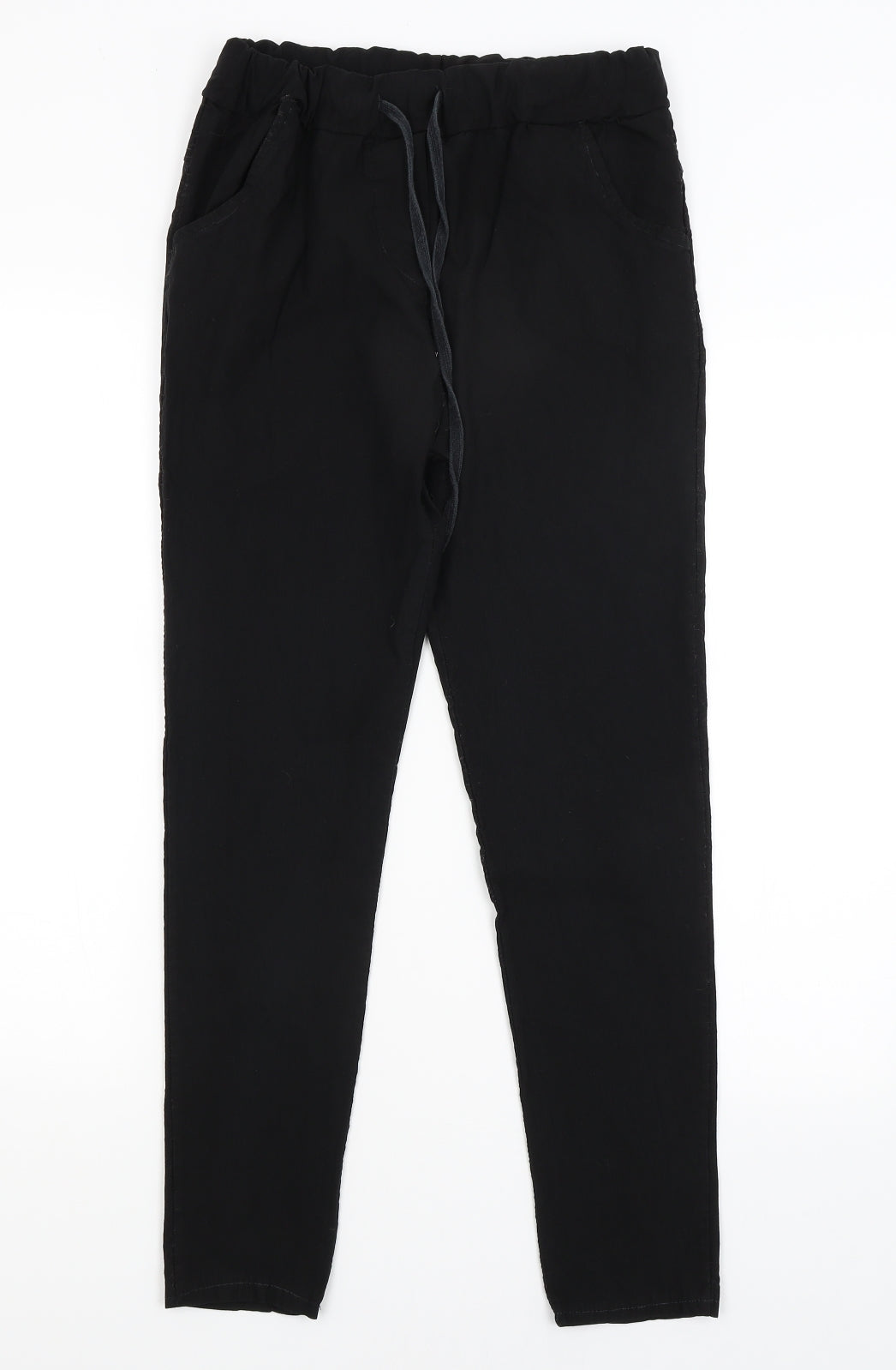 Womens UK Size 10 Preworn Regular Fit  Black Trousers