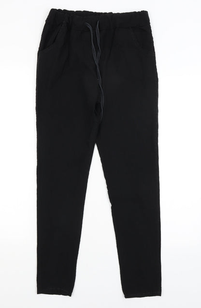 Womens UK Size 10 Preworn Regular Fit  Black Trousers