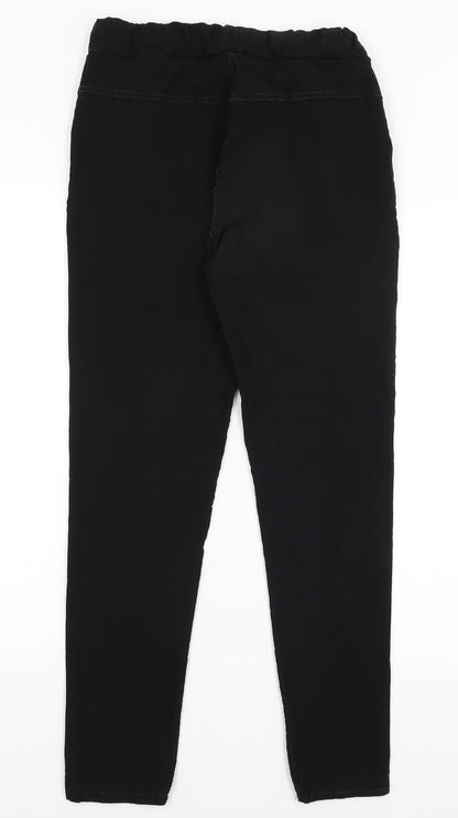 Womens UK Size 10 Preworn Regular Fit  Black Trousers