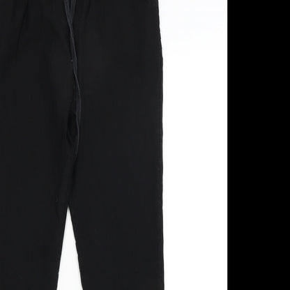 Womens UK Size 10 Preworn Regular Fit  Black Trousers