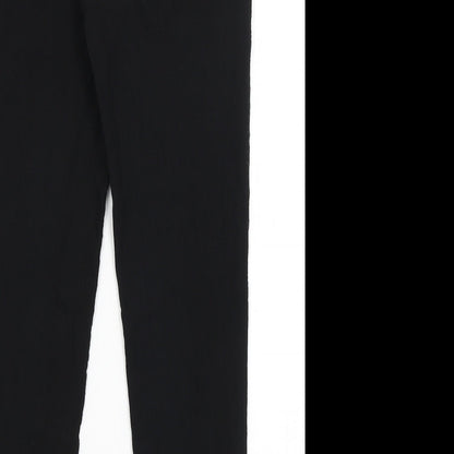 Womens UK Size 10 Preworn Regular Fit  Black Trousers