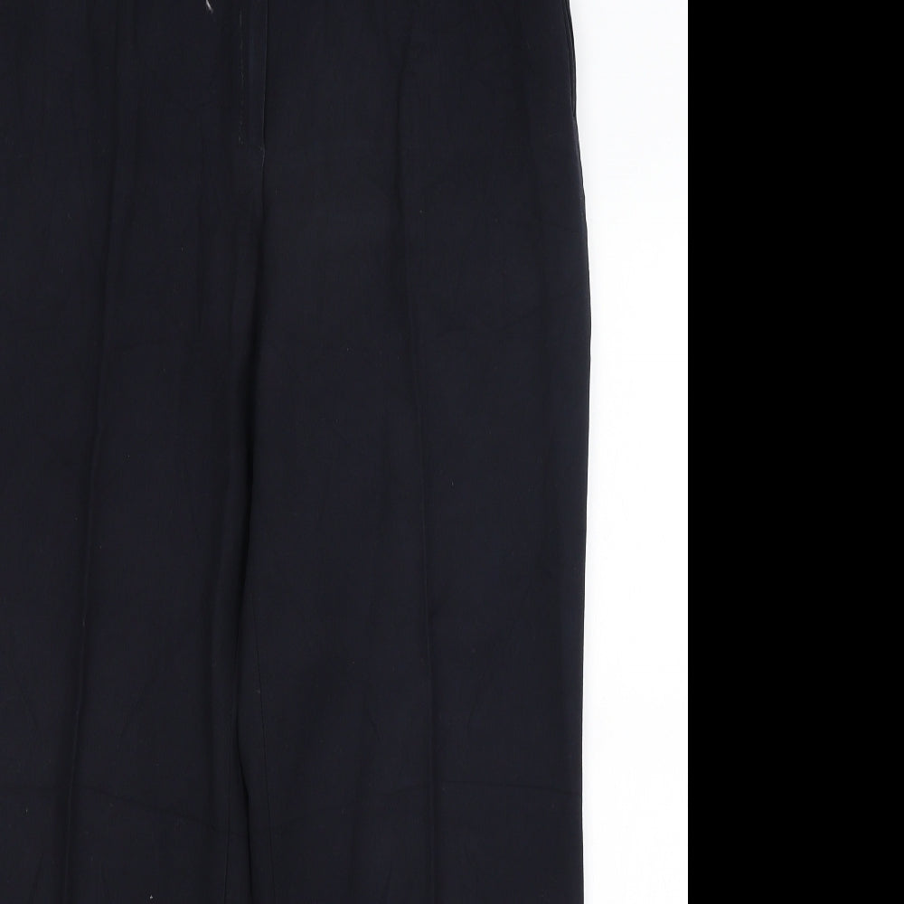 Womens UK Size 14 Preworn Regular Fit Dress Pants Blue Trousers