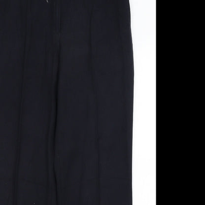 Womens UK Size 14 Preworn Regular Fit Dress Pants Blue Trousers