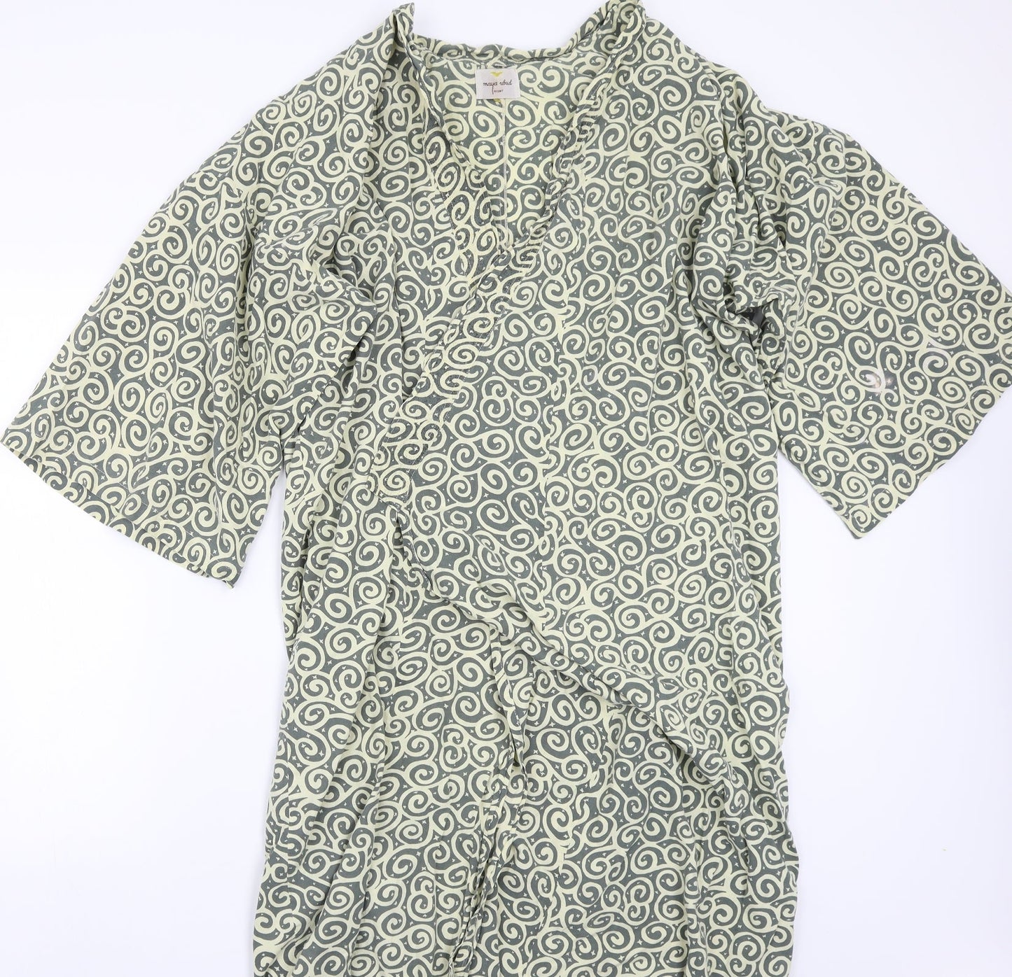 Maya ubud Womens Green Geometric  Cardigan Jumper Size XL