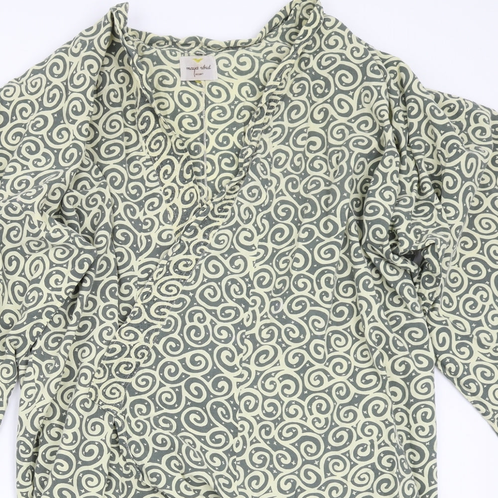 Maya ubud Womens Green Geometric  Cardigan Jumper Size XL