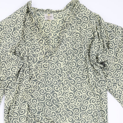 Maya ubud Womens Green Geometric  Cardigan Jumper Size XL