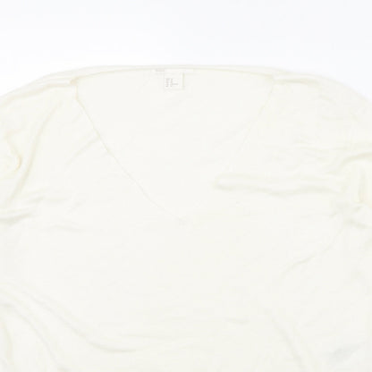 Womens UK Size M H&M Ivory Pullover Jumper