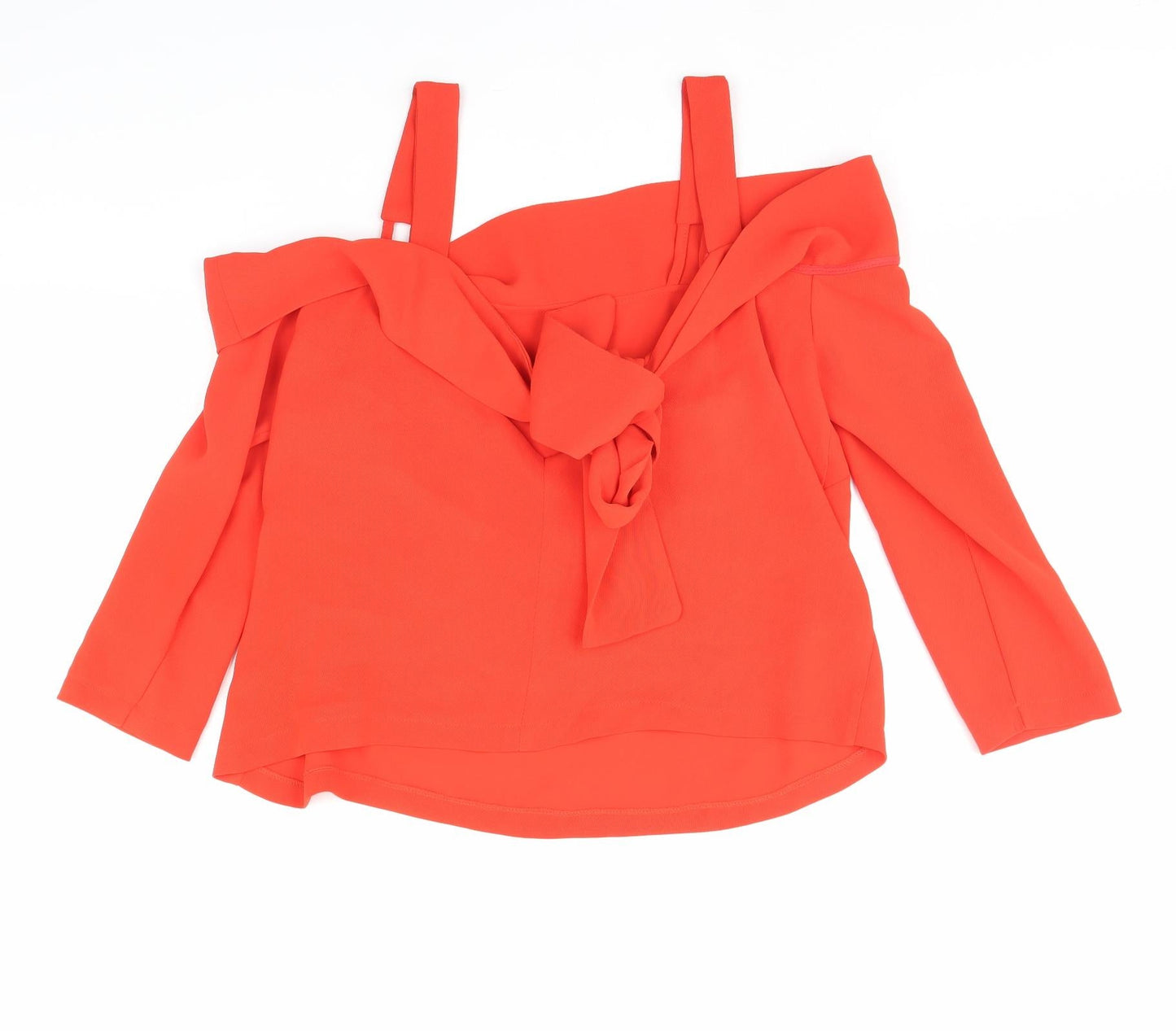 Womens UK Size 12 Topshop Orange Basic Blouse