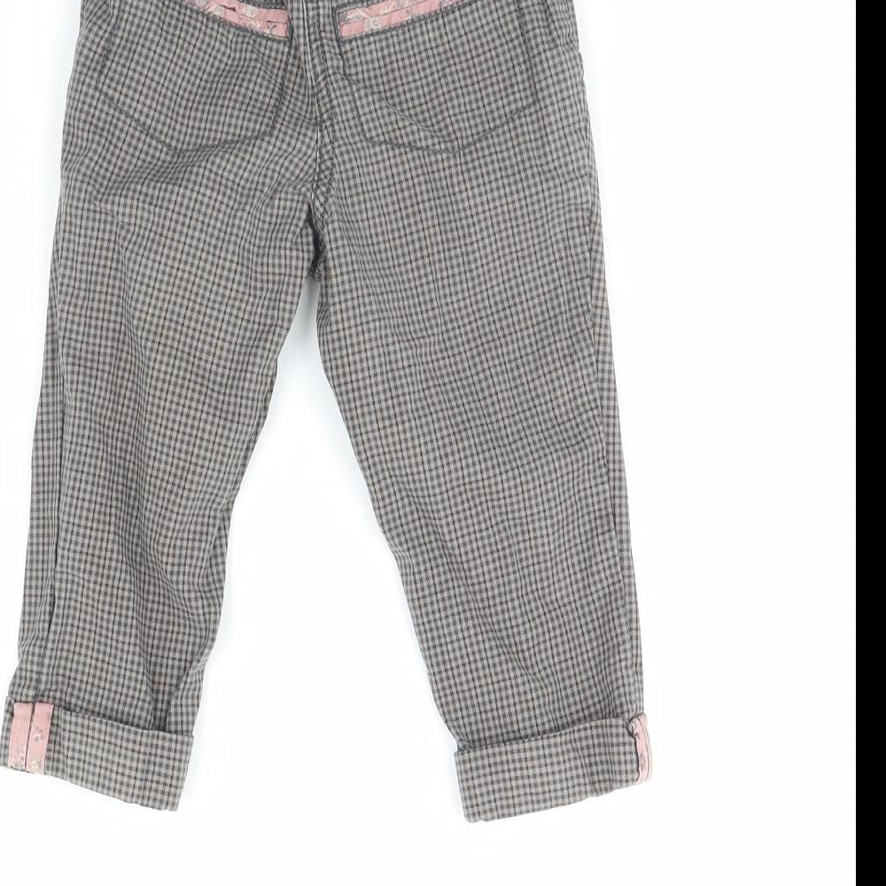 NEXT Boys Brown Plaid  Capri Trousers Size 12 Months