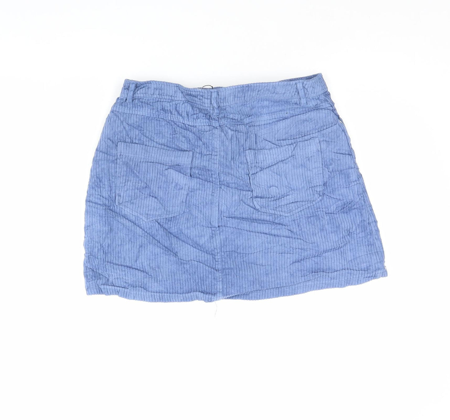 mng Womens Blue  Corduroy Mini Skirt Size M