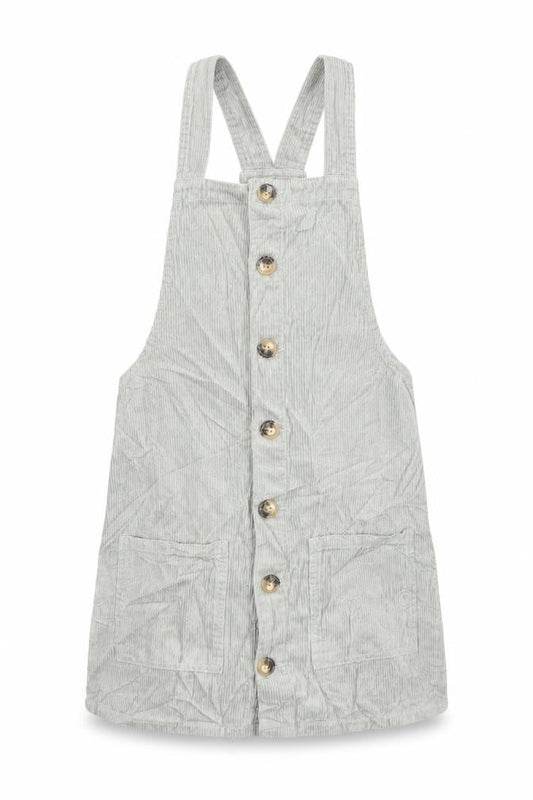 Front view of Denim & Co. women’s green corduroy mini, size UK 10