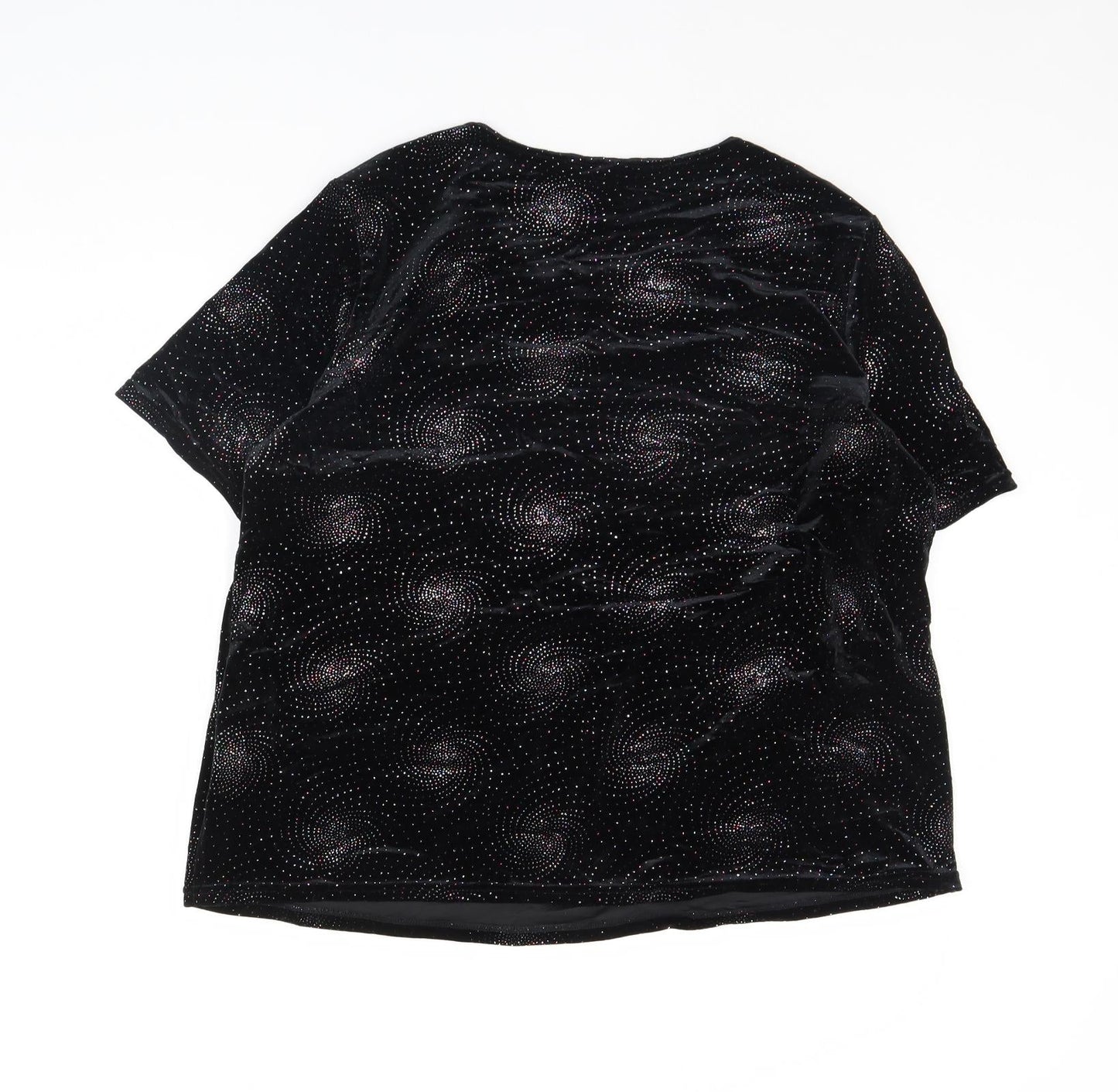 Womens UK Size L BM Black Basic T-Shirt