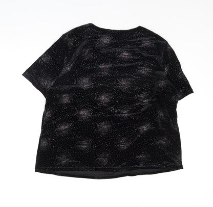 Womens UK Size L BM Black Basic T-Shirt