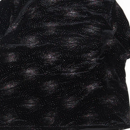 Womens UK Size L BM Black Basic T-Shirt