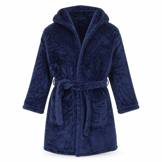 M&S Boys Blue Solid   Robe Size 5 Years