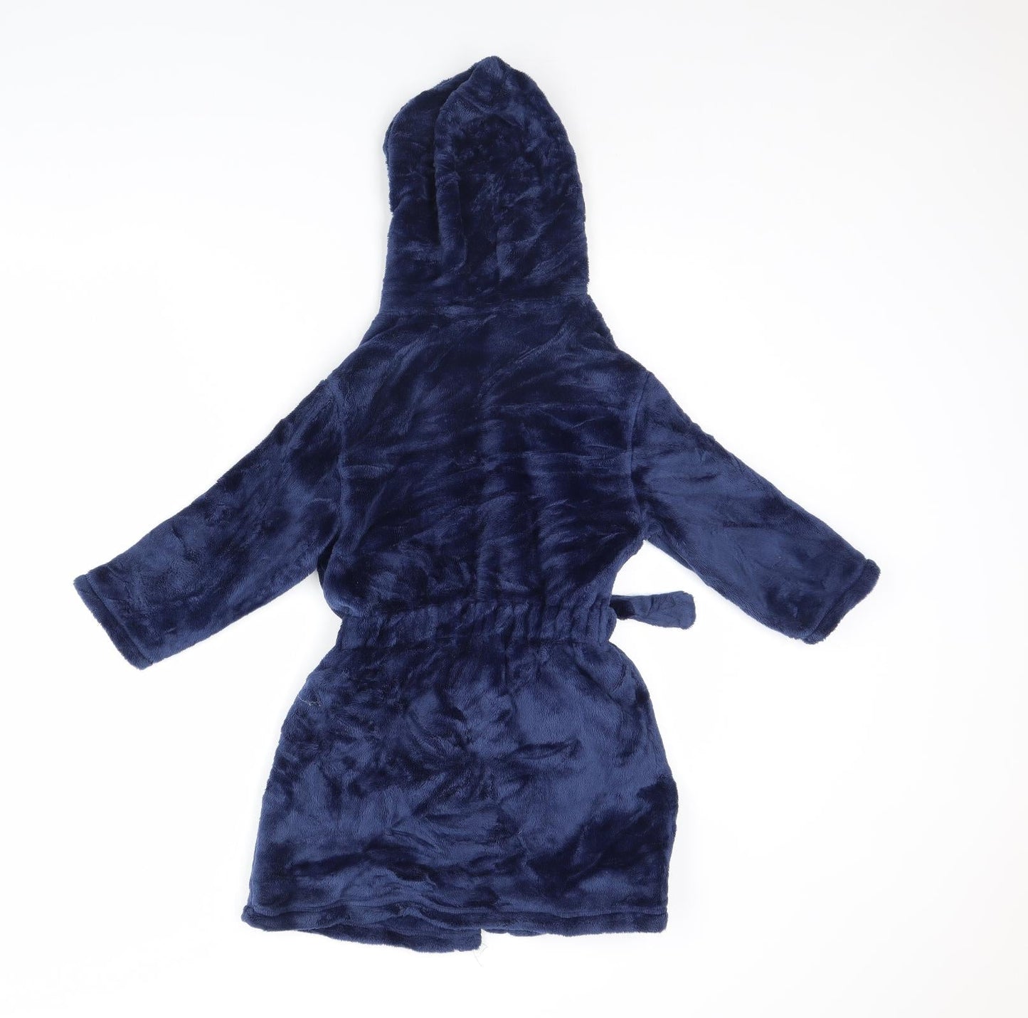 M&S Boys Blue Solid   Robe Size 5 Years