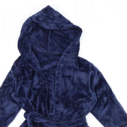 M&S Boys Blue Solid   Robe Size 5 Years