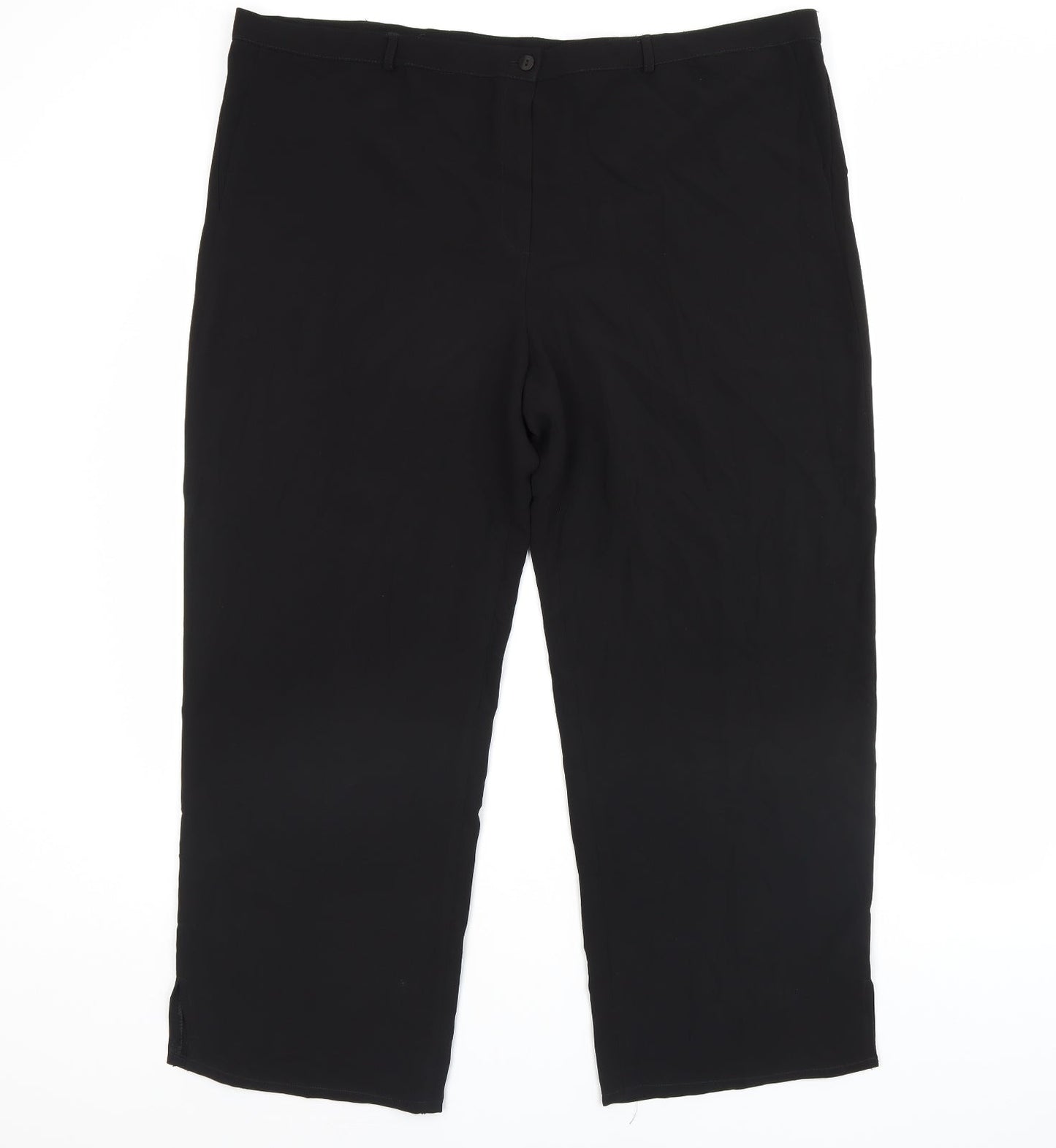 Womens UK Size 40 in Preworn Regular Fit Dress Pants Black Trousers