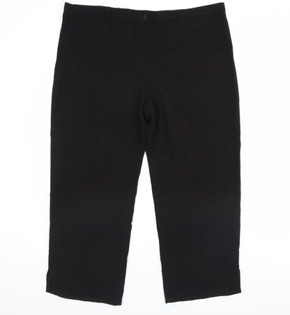 Womens UK Size 40 in Preworn Regular Fit Dress Pants Black Trousers