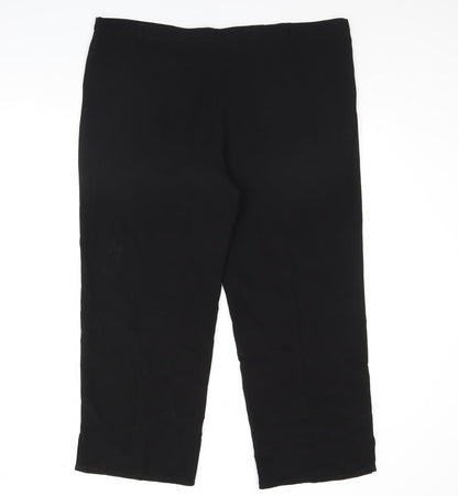 Womens UK Size 40 in Preworn Regular Fit Dress Pants Black Trousers