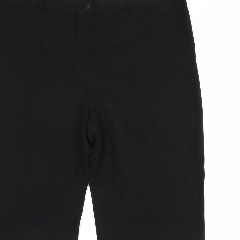 Womens UK Size 40 in Preworn Regular Fit Dress Pants Black Trousers