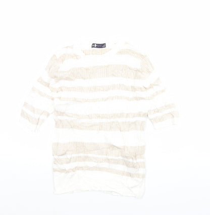 Womens UK Size 12 m&s Beige Pullover Jumper