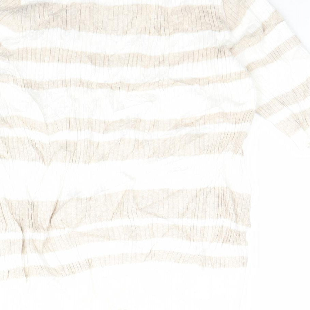 Womens UK Size 12 m&s Beige Pullover Jumper