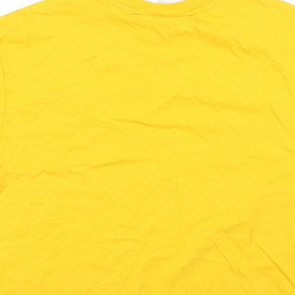 Miss Selfridge Womens Yellow   Basic T-Shirt Size 8  - Cropped
