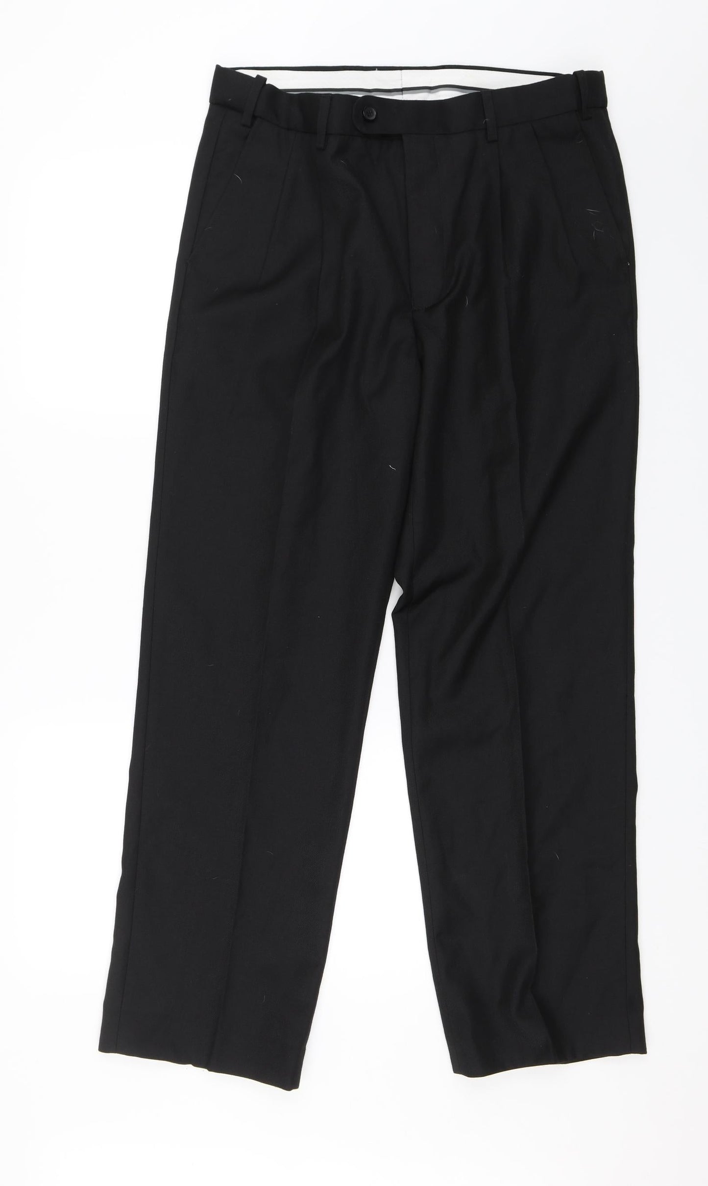 Skopes Mens Black   Dress Pants Trousers Size 34 in L28 in
