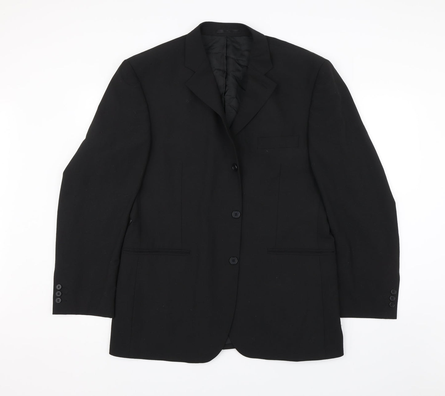 Mens UK Size 42 Burton Regular Black Suit Jacket