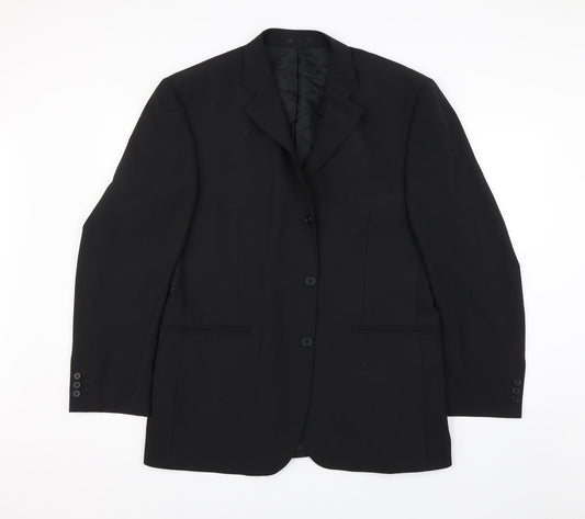 Mens UK Size 42 Burton Regular Black Suit Jacket