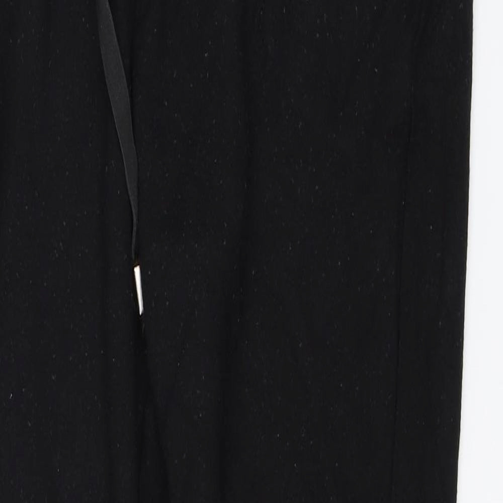 Womens UK Size 8 F&F Regular Fit Sweatpants Black Trousers
