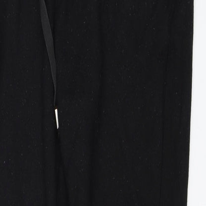 Womens UK Size 8 F&F Regular Fit Sweatpants Black Trousers