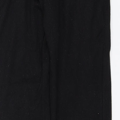Womens UK Size 8 F&F Regular Fit Sweatpants Black Trousers