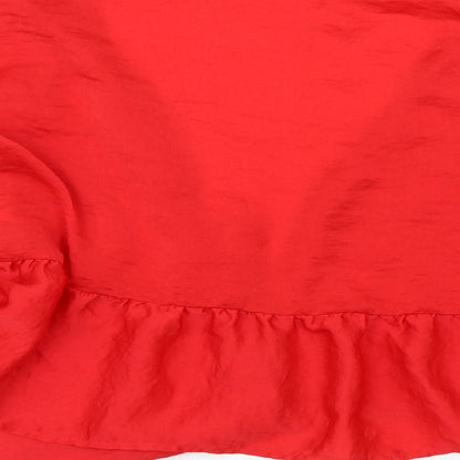 Womens UK Size 12 Topshop Red Shrug Jumper