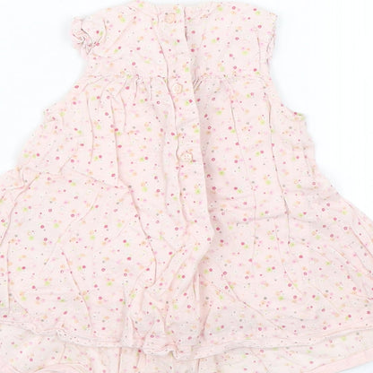 George Baby Pink Floral  Shift  Size 9-12 Months