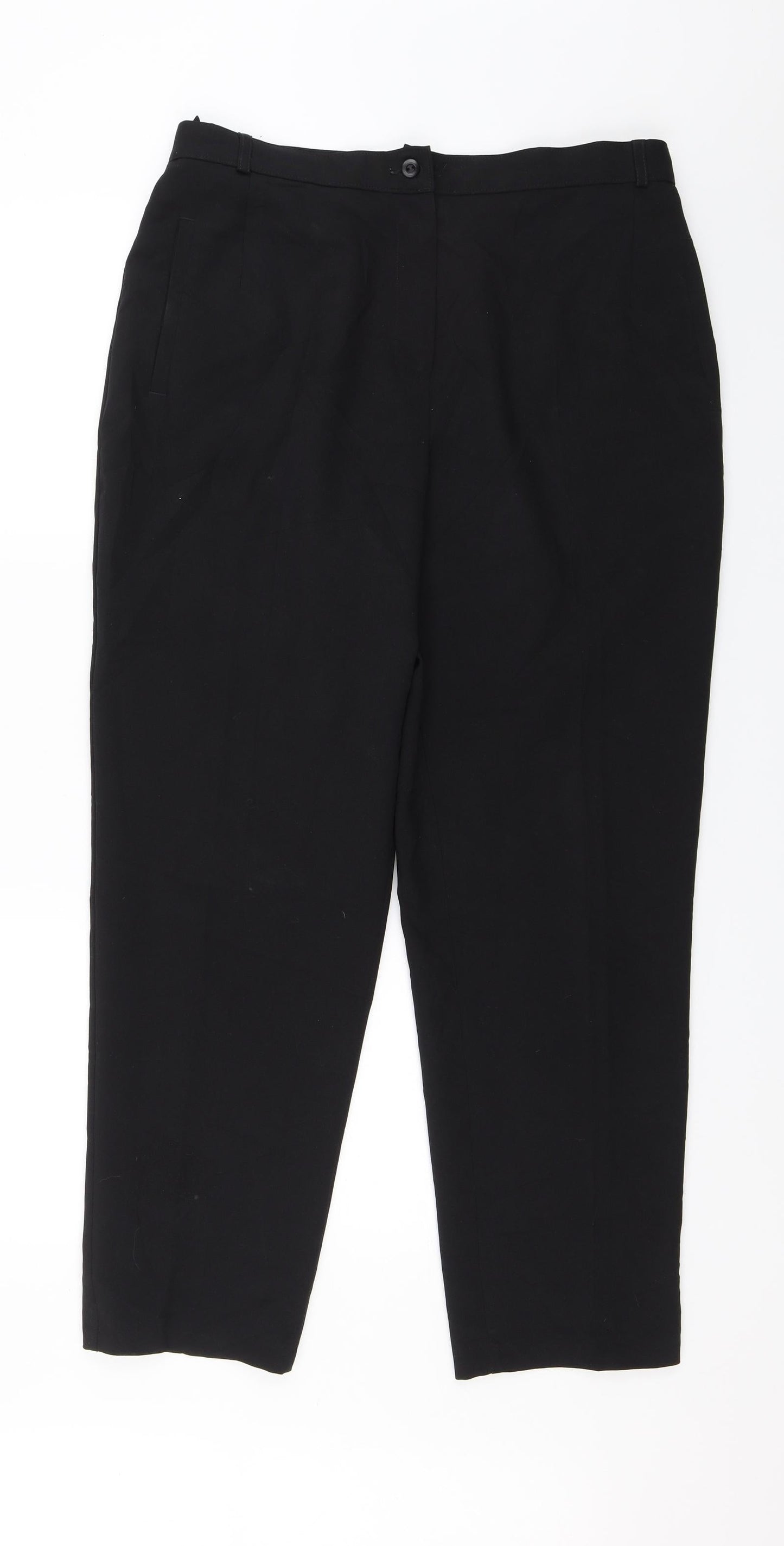 Womens UK Size 16 Marks and Spencer Regular Fit Dress Pants Black Trousers