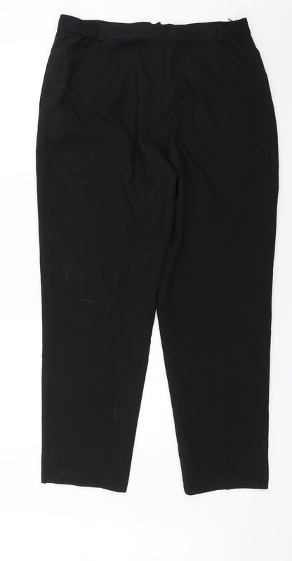 Womens UK Size 16 Marks and Spencer Regular Fit Dress Pants Black Trousers