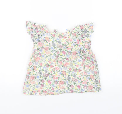 Primark Baby White Floral  Shift  Size 12-18 Months
